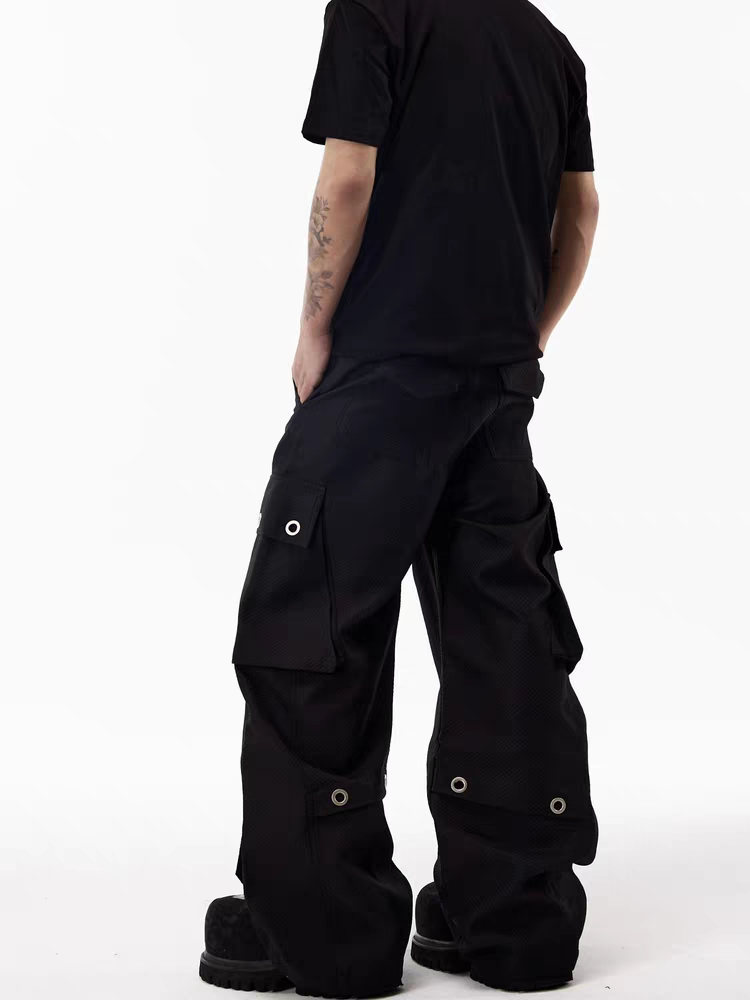 Ueshima FW25 Wide Leg Cargo Jeans Drop01